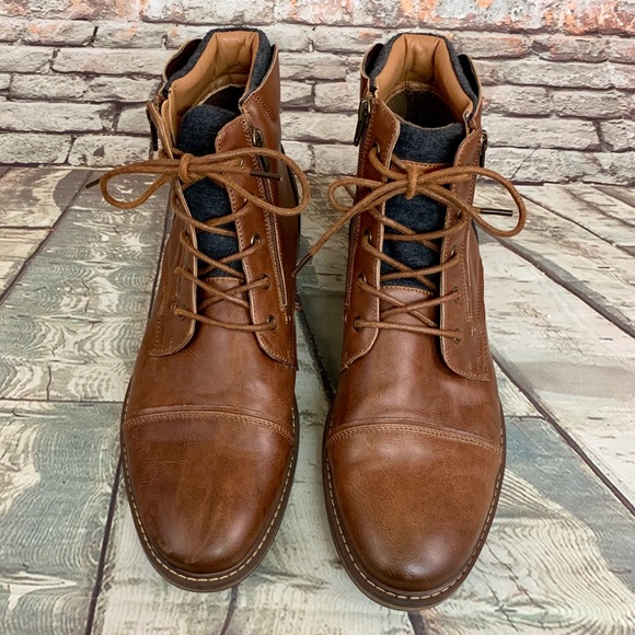 steve madden elect cap toe leather boot